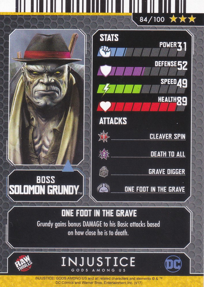 Injustice Arcade Series 1 Out of Print Card 84 Boss Solomon Grundy Holofoil 
