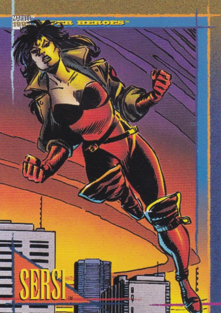 Marvel Universe 1993 Skybox Base Card 093 Sersi Arcade